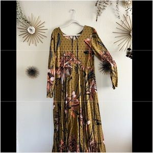 Free people olive First Kiss maxi dress